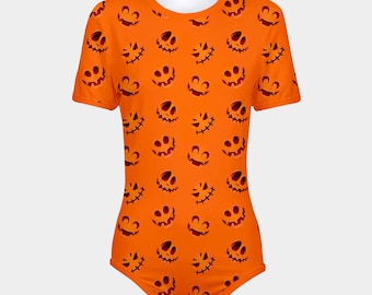 ABDL Halloween Jack-O-Lantern Snap-Crotch Bodysuit