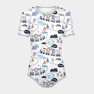 ABDL Animal Train Snap-Crotch Bodysuit