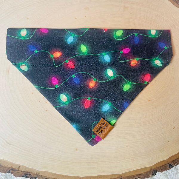 Twinkling Lights bandana-Christmas Lights-Christmas light bandana- Christmas bandanas-Cute Christmas bandana-Dog bandana-Pet bandana