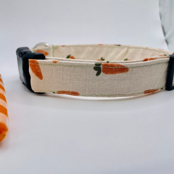 Carrot Top Dog Collar/Easter Dog Collar/Carrot collar/Carrots/Cute Carrot collar/Fabric Dog Collar/Durable Dog Collar/Spring Dog Collar/