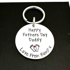 Happy Fathers Day Daddy Keyring Love From Bump