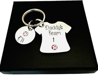 Football Keyring For Dad, Fathers Day Gift For Grandad, Daddy's Team, Birthday Present For Men, Soccer Gifts For Him, New Daddy Gift, Papa