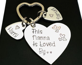 Nanna key ring, Mothers Day Gift For Nana, Birthday Present For Grandma, Personalised Nana Gift From Grandkids, Christmas Gift For Nan, Gran