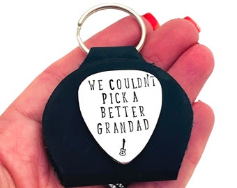 Personalised Plectrum Keyring, Birthday Gift For Grandad, Fathers Day Gift For Dad, Custom Guitar Pick, Music Gift For Him, Musician Gift