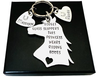 Personalised Horse Keyring, Daughter Birthday Gift, Pony Gifts For Niece, Equestrian Gift For Friend, Horse Rider Gifts, Funny Horse Gift