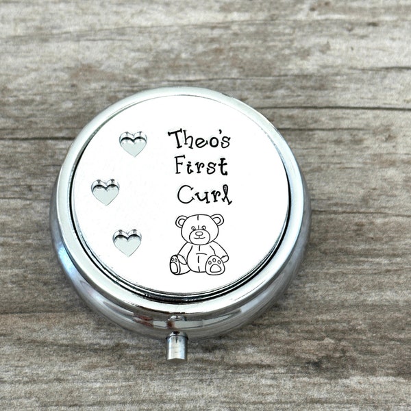 First Curl Keepsake, Christening Gifts For Boys, Lock Of Hair Keepsake, New Baby Gift, Baptism Gift For Girls, First Haircut Box With Name