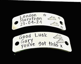 London Marathon Trainer Tags, Running Present For Women, Motivational Gifts For Men, Daddy Gift, Personalised Shoe Lace Tags, Runner Gifts