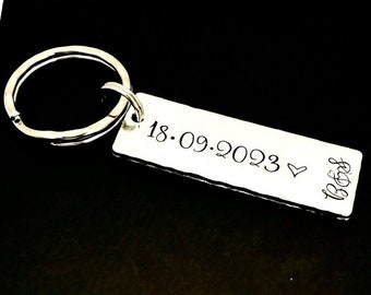 Special Date Keyring, Valentines Present for Boyfriend