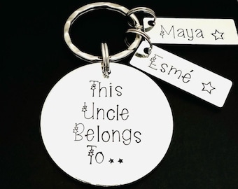 This Uncle Belongs To Gift, Personalised Uncle Keyring, Uncle Gifts From Nephew, Birthday Gift For Brother, Best Uncle, Uncle To Be Gift