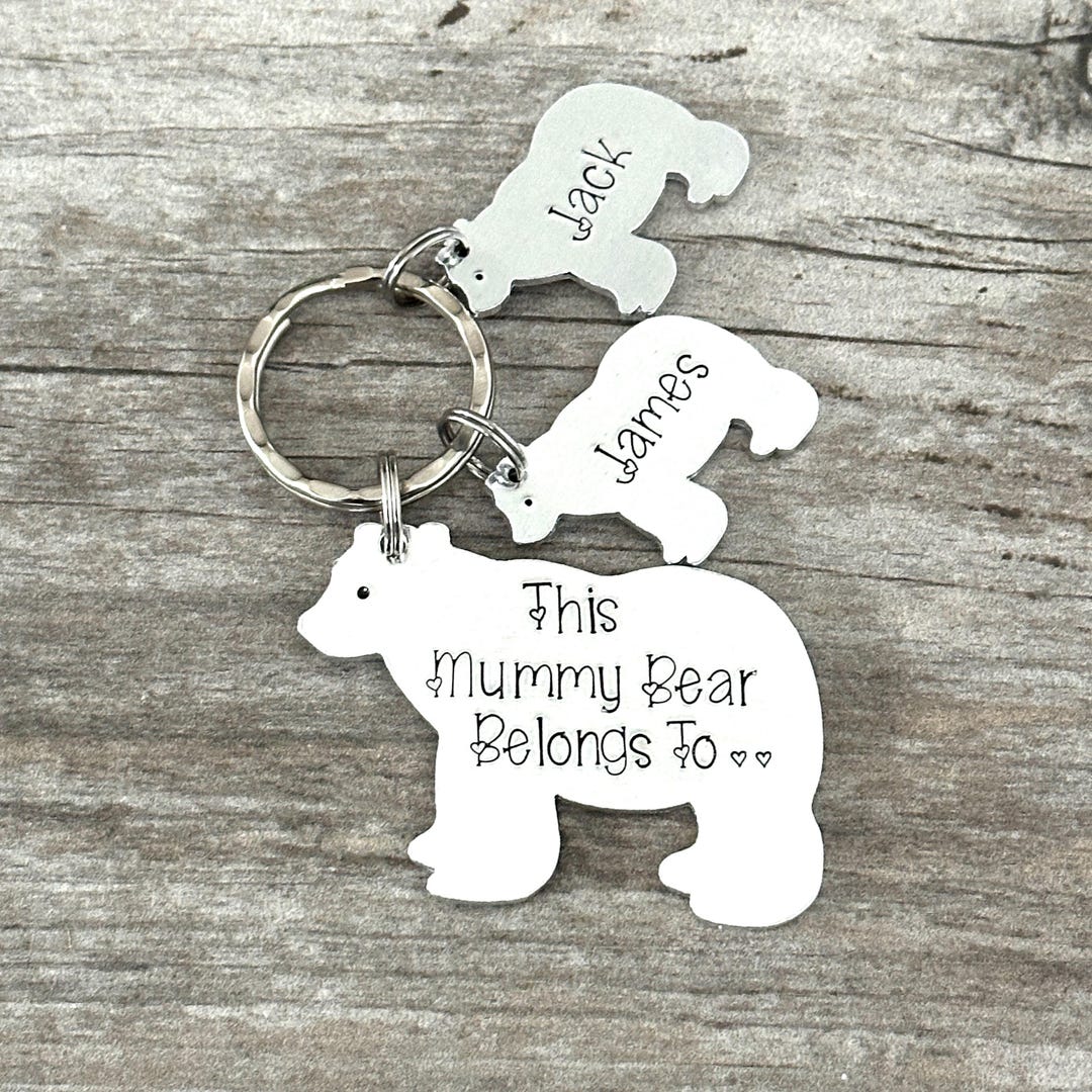 Key Rings Nanny Mummy Bear Gifts, Mama Keyring, Mothers Day Gift for Mom From Kids, Mum ...
