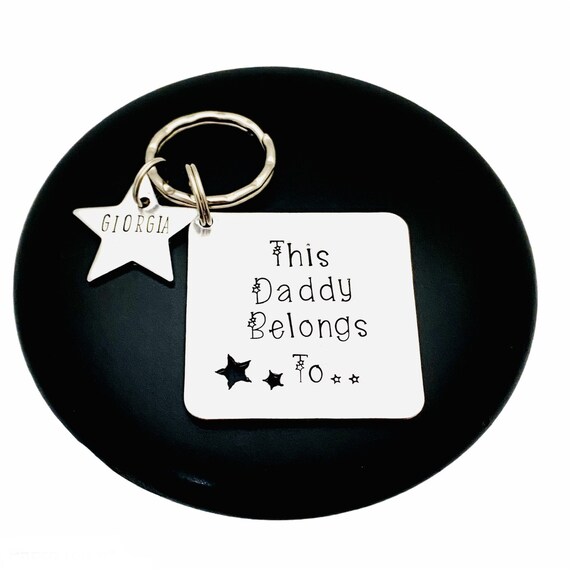 This Daddy Belongs to Keyring Personalised Gift for Dad Fathers Day Gift From Kids Step Dad Birthday Gift Present for Grandad Grandpa Etsy Canada