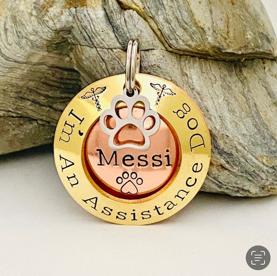 Assistance Dog Tag, Support Dog Tag, Working Dog Tag, Service Dog Tag, Personalised Dog ID Tag, Double Sided Dog Tag, Dog Tag For Harness