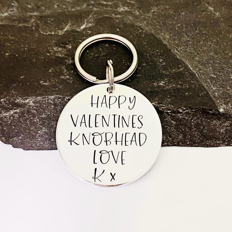 Knobhead Personalised Keyring for Boyfriend, Valentines Day Gift for
