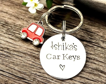 New Driver Keyring, Personalised Car Key ring, New Car Present, Just Passed Driving Test, First Car Gift For Daughter, Car Keys Keychain