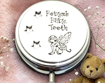 Personalised Tooth Fairy Box, Baby Teeth Storage, First Tooth Memory Box, Christening Gift For Boys, Baptism Present For Girl, Baby shower
