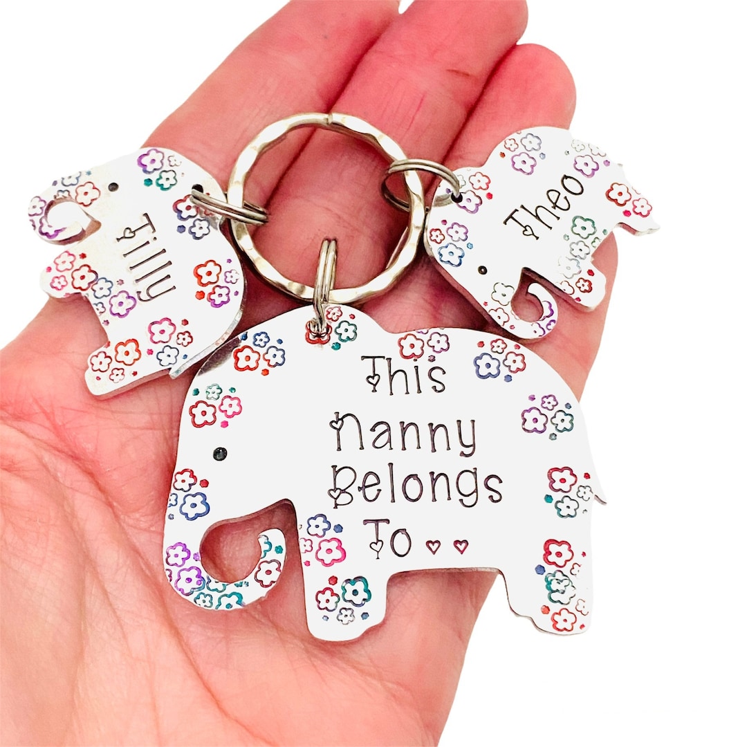 Key Rings Nanny This Nanny Belongs to Keyring, Personalised Mothers Day Gift for ...