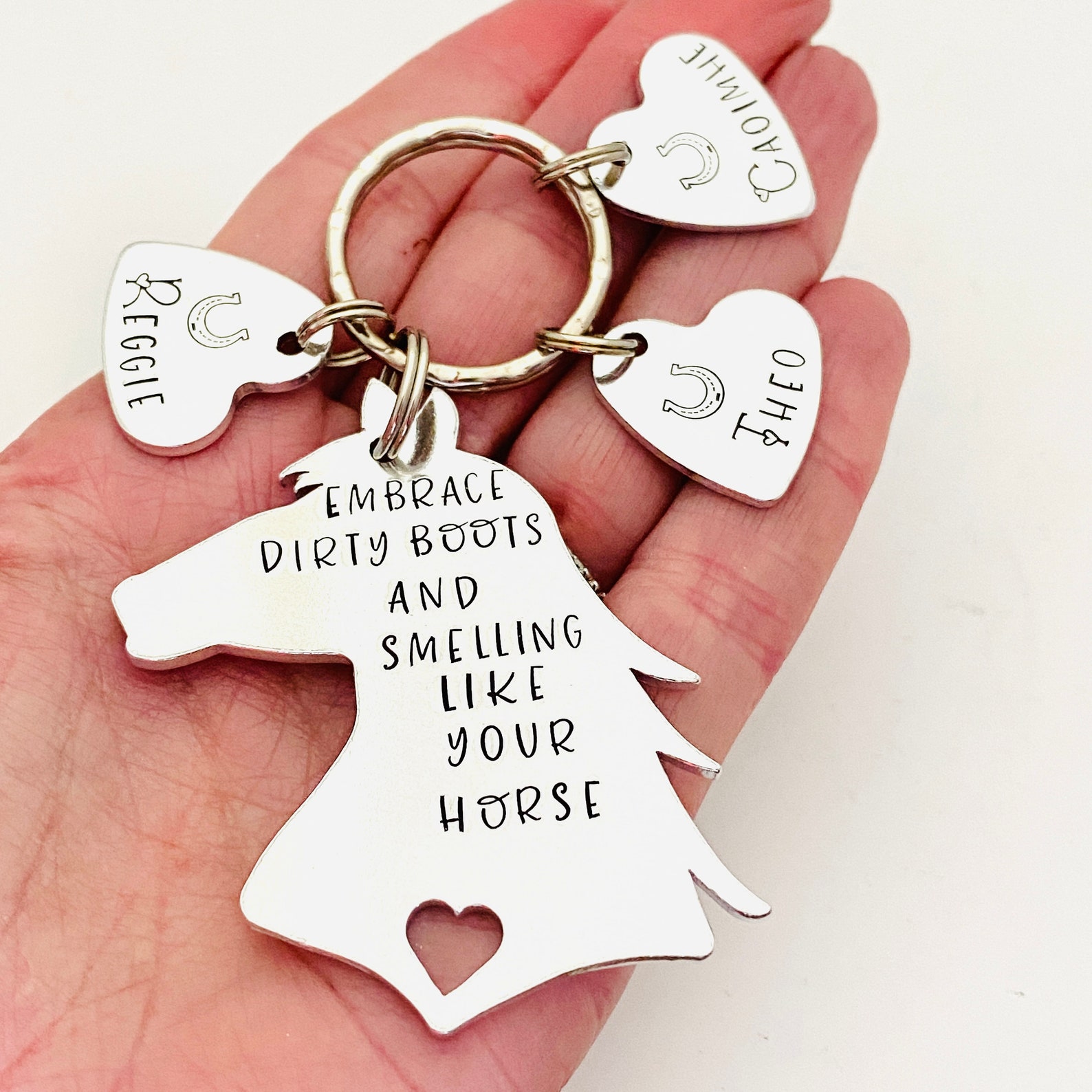 Personalised Horse Keyring Horse Keychain Horse Lover Gift Etsy
