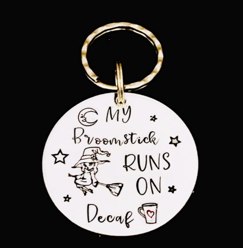 Funny Gift for Grandma, Witch Keyring With Name, Halloween Key Ring for