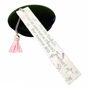 Personalised Tassel Bookmark For Teacher, End Of Term Gifts, Thank You Present, Teacher Appreciate Gifts, Teaching Assistant Present,