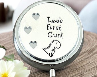 Personalised First Curl Box, 1st Haircut Box, Lock of Hair Keepsake, Christening Gift, Boys Baptism Gift, New Baby Girl Present, Baby Shower