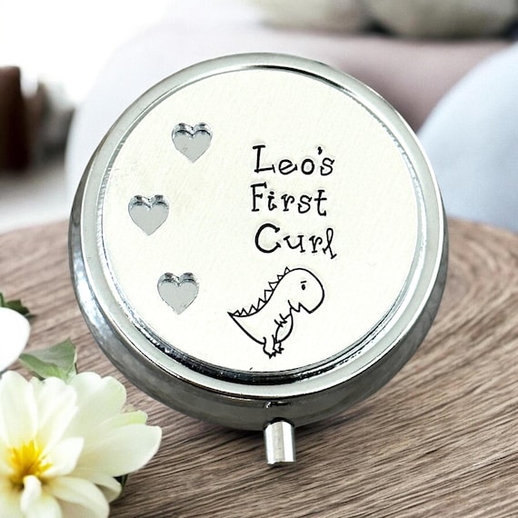 Personalised First Curl Box, 1st Haircut Box, Lock of Hair Keepsake, Christening Gift, Boys Baptism Gift, New Baby Girl Present, Baby Shower