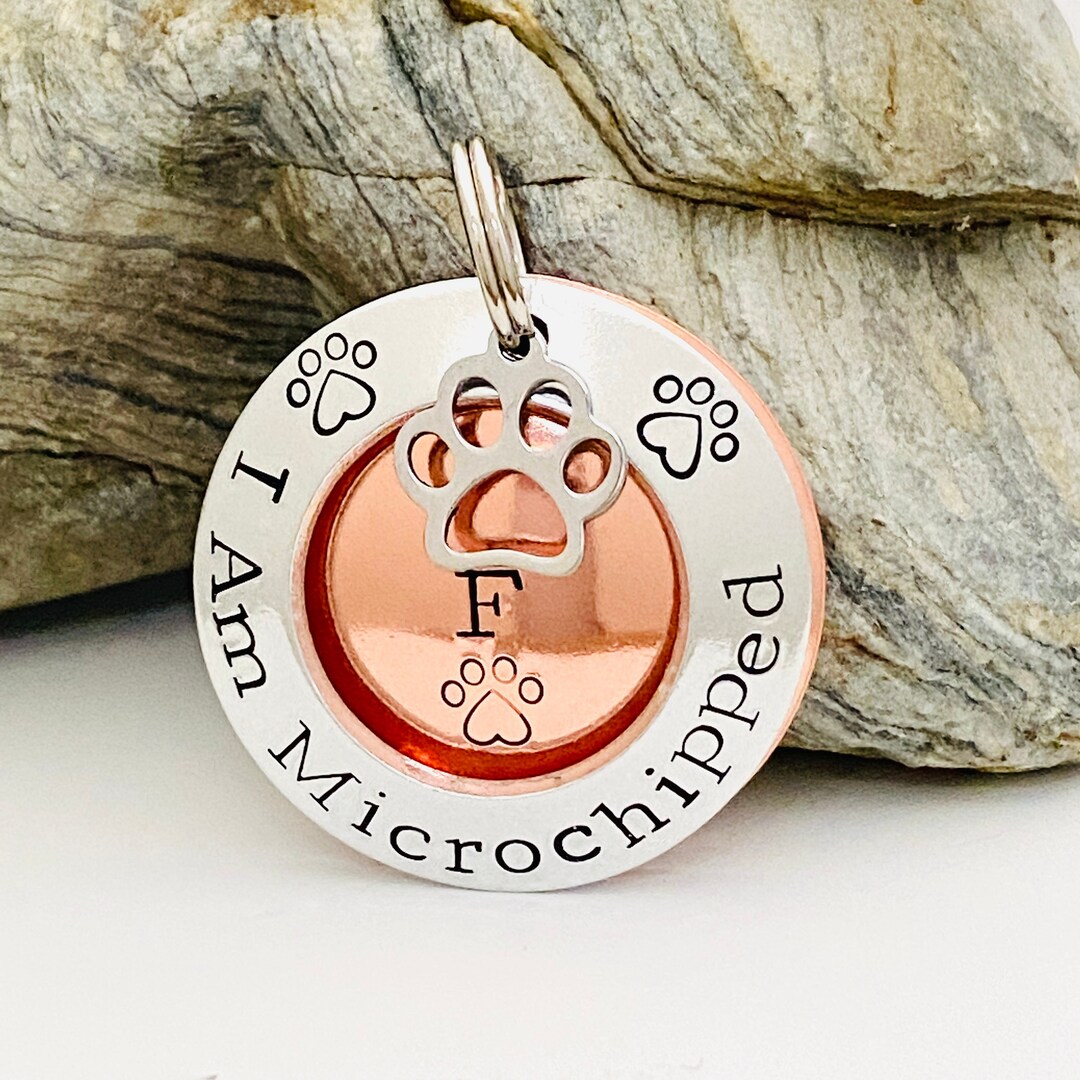 I Am Microchipped Dog Tag Custom Dog Tag Dog ID Name Tag Strong Dog i-am-microchipped-dog-tag-custom-dog-tag-dog-id-name-tag-strong-dog