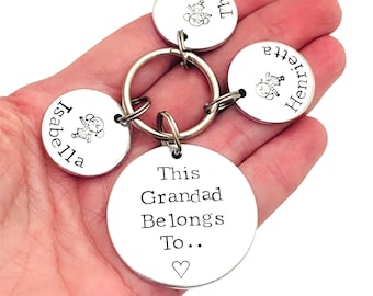 This Grandad Belongs To Keyring, Fathers Day Gifts Grandpa, Papa Gifts From Grandkids, Birthday Present For Daddy, Great Grandad Gifts