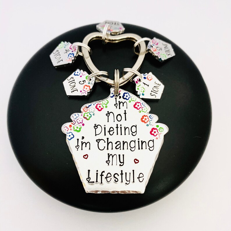 Personalised Motivation Weight Loss Journey Keyring