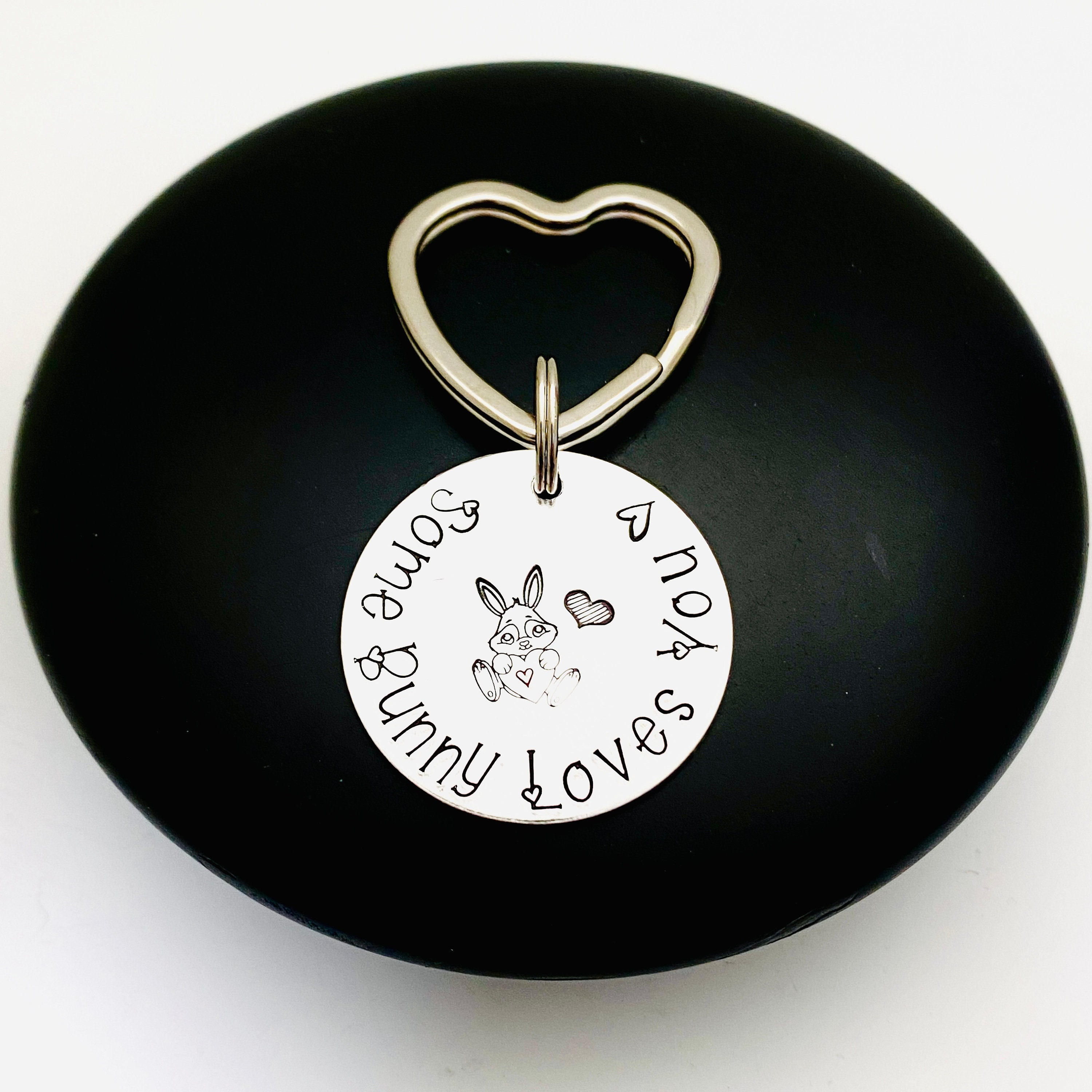 Some Bunny Loves You Keyring Keychain Valentines Gift | Etsy
