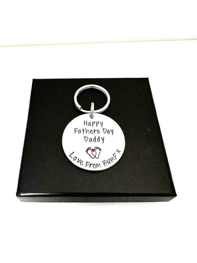 Happy Fathers Day Daddy Keyring Love From Bump