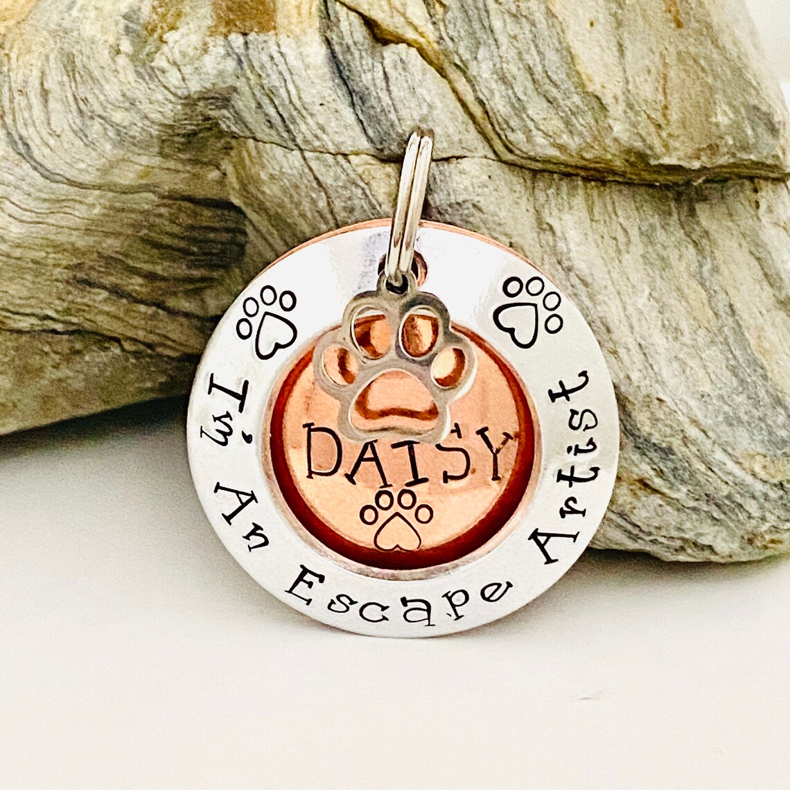 Personalised Dog ID Tag Dog Collar Name Tag Puppy Tag Etsy