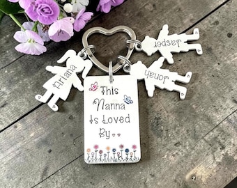 Nanna Gift, Nanny Keyring From Grandkids, Personalised Mothers Day Gift For Grandma, Gran Present, Nannie Keepsake, Nana Birthday, Granny