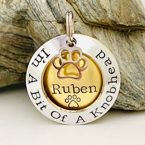 Dog Tag, Personalised Dog Tag, Dog Collar Tag, Dog Tags For Dogs, Funny Dog Tag, Harness Dog Tag, Puppy Name Tag, Custom Brass Pet ID Tag