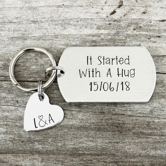 "Thanks For Swiping Right" Couple Keychain - Funny Valentine's/Anniversary Gift For Him Or Her