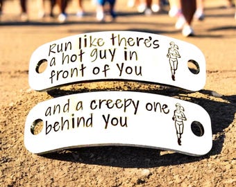 Metal Running Shoe Tags, Personalised Trainer Tags, Marathon Runner, Funny Shoe Lace Tag For Runners, Motivational Keepsake, Sneaker Charms