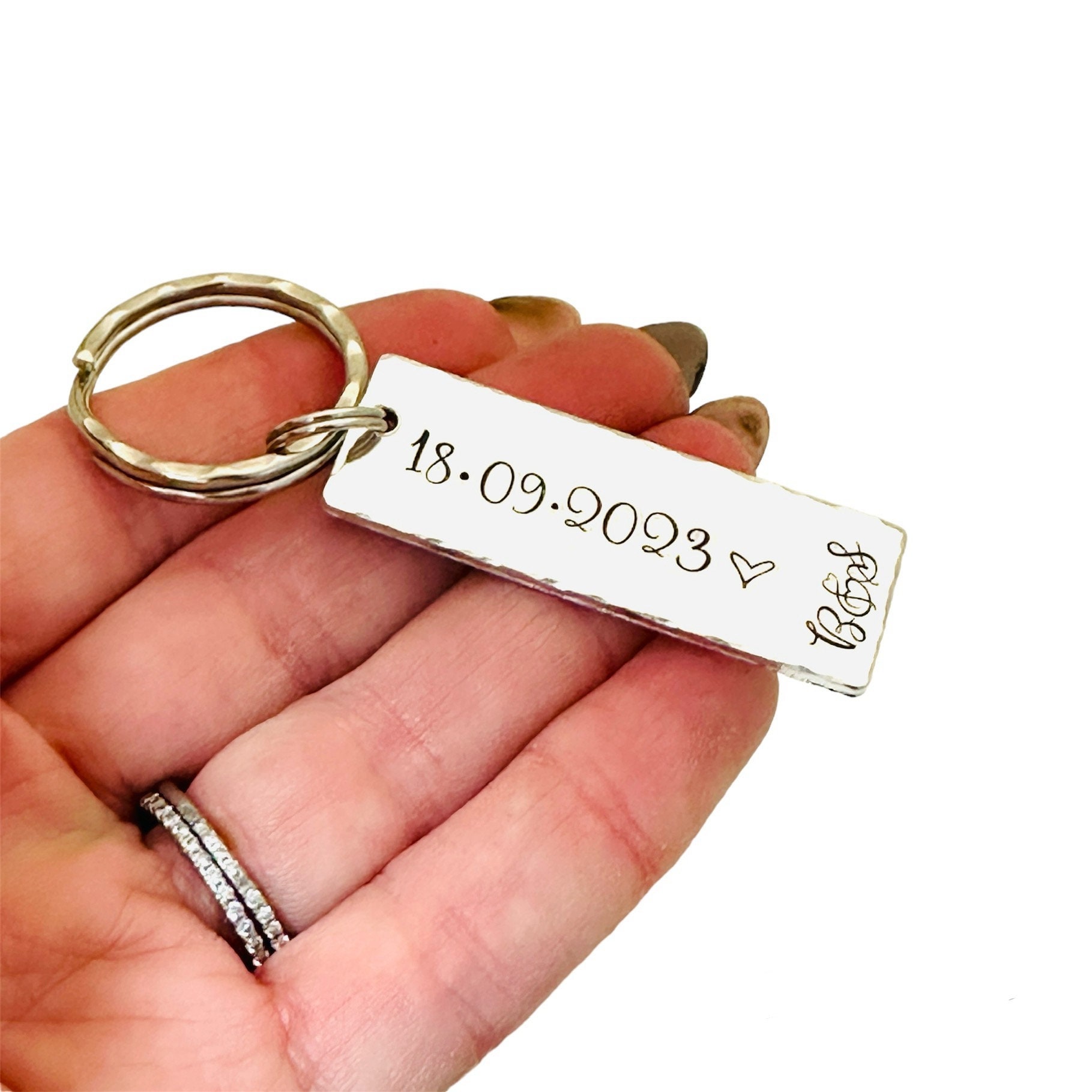 Special Date Keyring, Valentines Present for Boyfriend