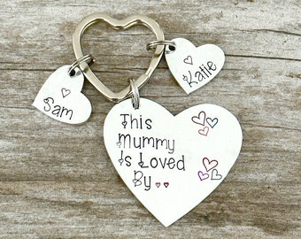 Personalised Keyring For Mummy, Mothers Day Present For Mum, Birthday Gift For Nanna, Nanny Gift From Grandchildren, Nana Key ring, Nannie