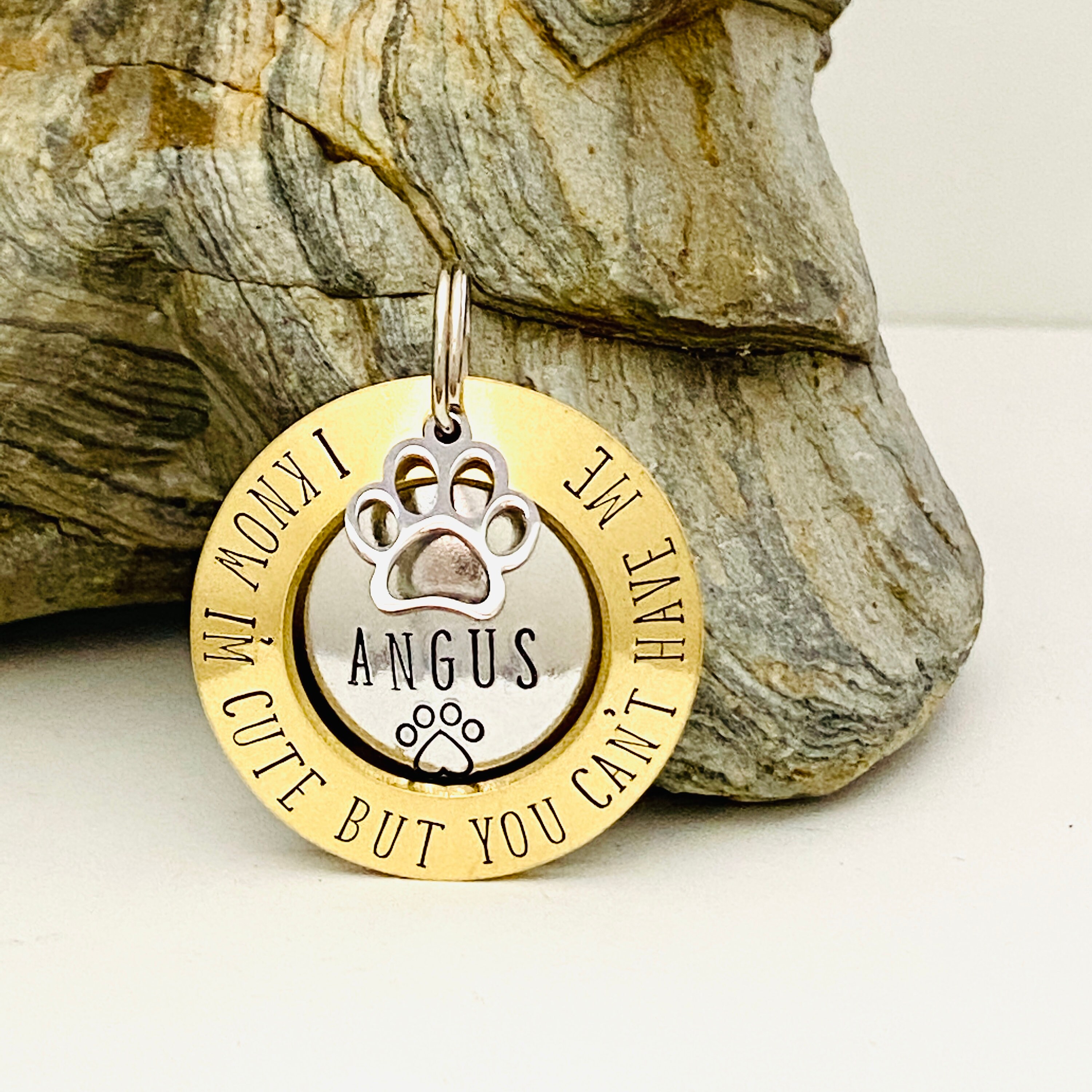 Dog Tag Pet ID Tag I'm Cute Dog Tag Puppy Dog Tag Etsy