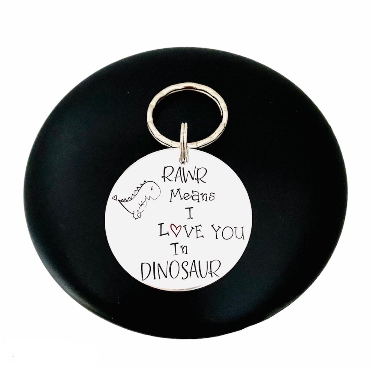 Valentines Day Gift For Boyfriend, Rawr Means I Love You In Dinosaur Personalised Keyring, Couples key ring, I Love you Present, Girlfriend