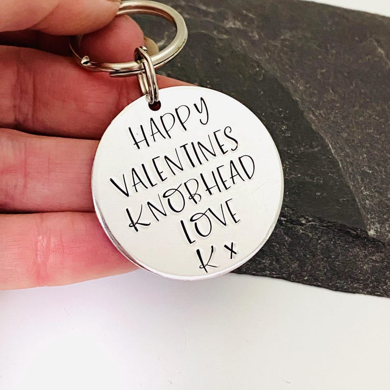 Knobhead Personalised Keyring for Boyfriend, Valentines Day Gift for