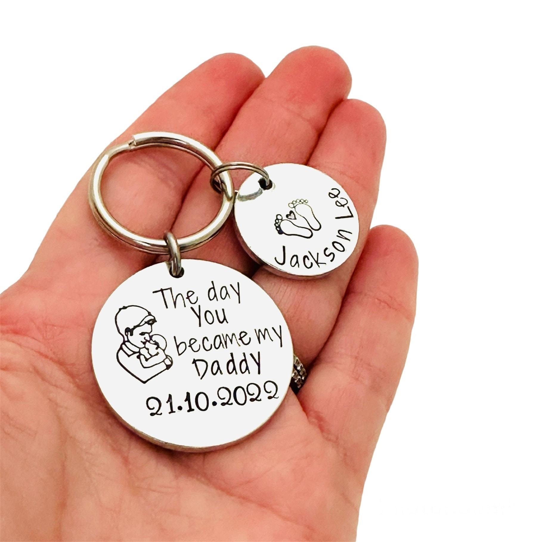 The day you became my hotsell daddy keyring