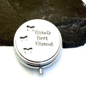 Personalised First Curl Box, 1st Haircut Box, Lock of Hair Keepsake, Christening Gift, Boys Baptism Gift, New Baby Girl Present, Baby Shower image 19