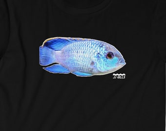 Fish Shirt Electric Blue Aquarium Fish Shirt Gift