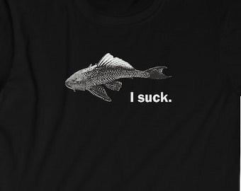 Pleco Tee Fish shirt gift aquarium t shirt funny plecos suck
