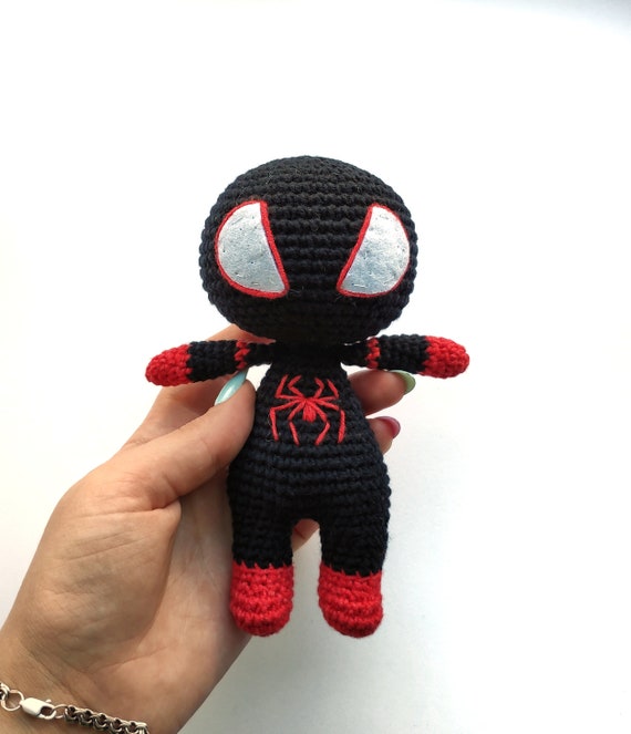 Miles Morales doll, Miles Morales crochet toy gift, Plush Amigurumi doll, Crochet toy Birthday