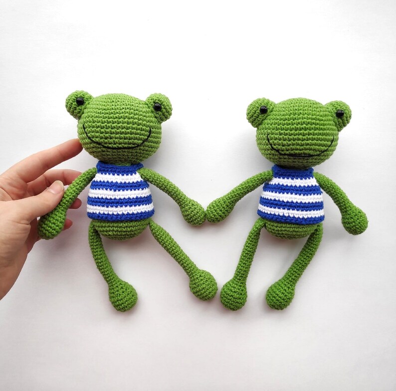Crochet Frog Plush Toy Amigurumi Gifts Doll stuffed knitted | Etsy