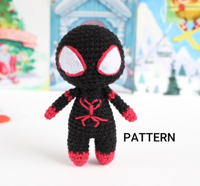 Miles Morales Crochet Amigurumi Pattern Spider Man crochet Etsy