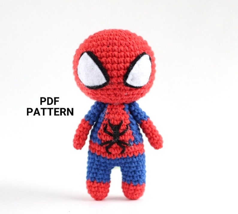 Spider man Crochet amigurumi Pattern PDF Amigurumi superhero Etsy