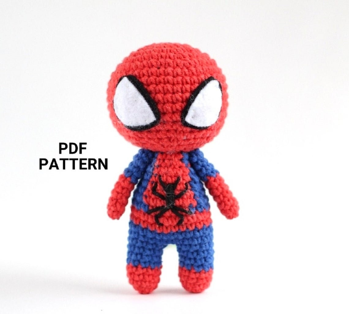 Spider man Crochet amigurumi Pattern PDF Amigurumi superhero Etsy