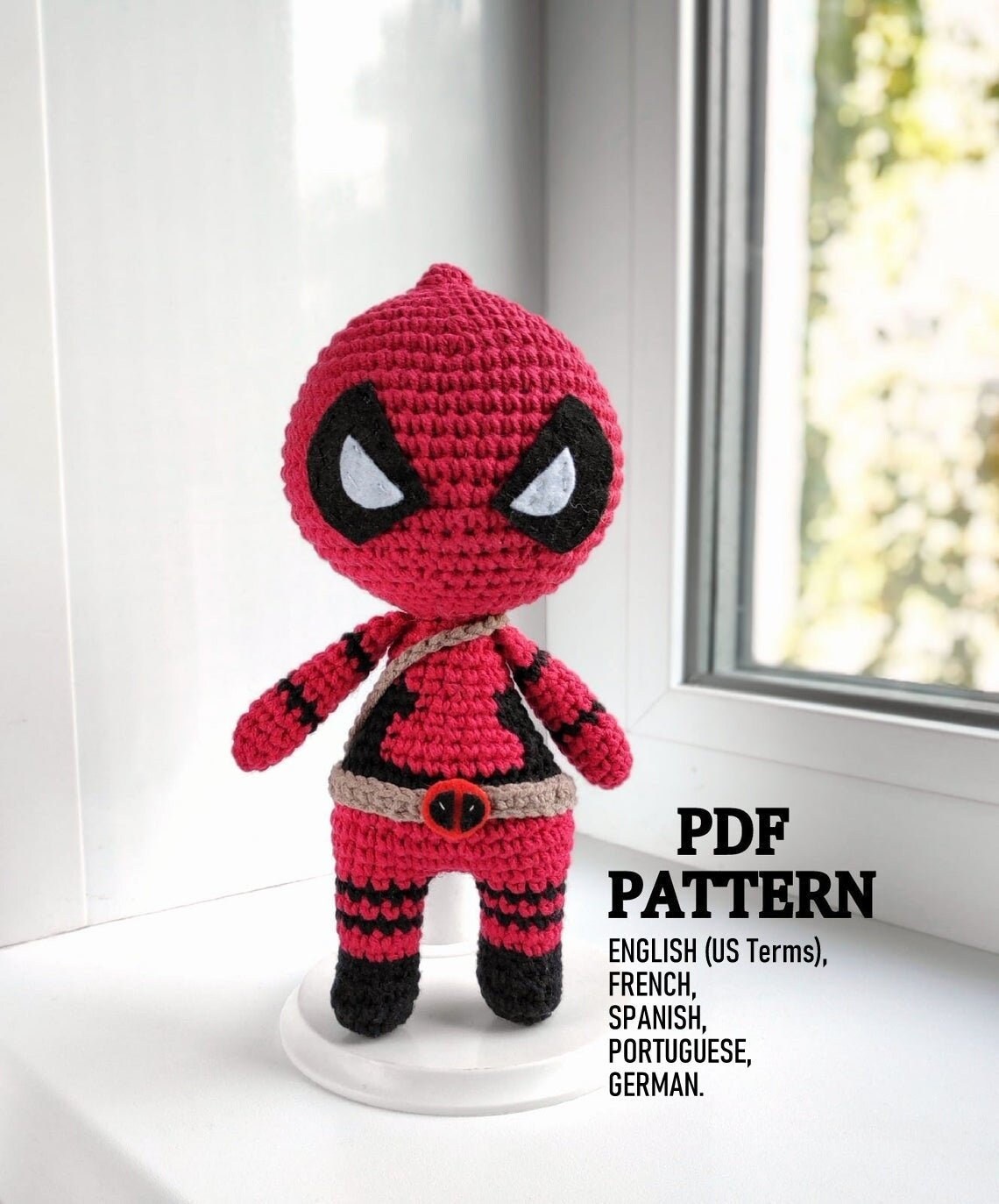 Deadpool Crochet Pattern Crochet dolls Birthday Superhero | Etsy